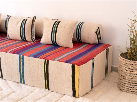 210cm // 7 ft Moroccan High Floor Seating - ASALALIVING