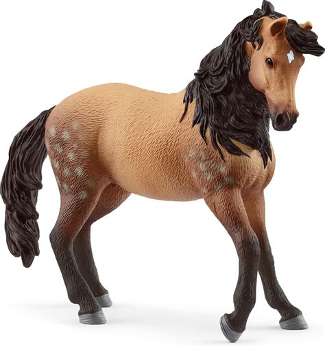 SCHLEICH Horse Club - 5” Andalusian Mare Figurine with Spotted Brown Coat - Realistic Horse Toy ...