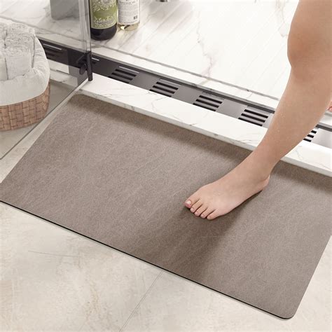 PABUBE Quick Dry Bath Mat, Non Slips Bathroom Rug Ultra Thin, Super ...