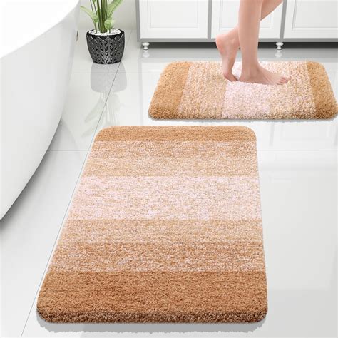 Amazon.com: OLANLY Luxury Bathroom Rug Set 2 Piece, Soft Absorbent ...