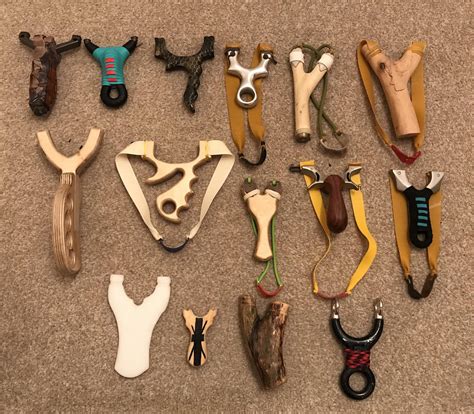 My current collection. I rotate them as much as I can : r/slingshots