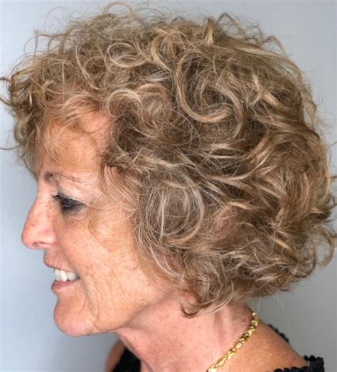 Curly Layered Bob for Over 60 Best Curly Haircuts, Haircuts For Over 60 ...