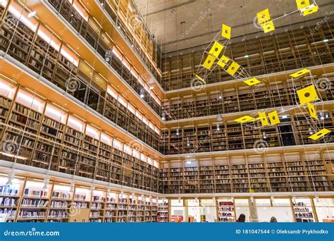 New Building of National Library of Greece in Athens Editorial Stock Image - Image of floor ...