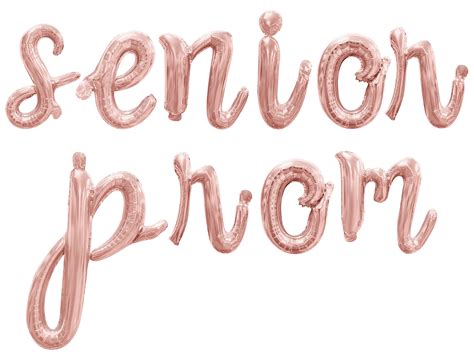 Cursive Script Letter Balloons - SENIOR PROM 16" Inch Alphabet Letters ...