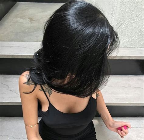 Pin on HAIR | Jet black hair, Black hair aesthetic, Hair looks