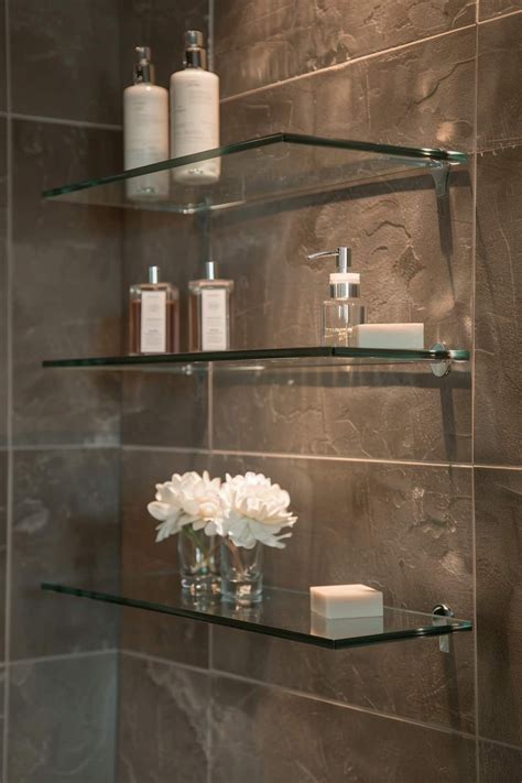 28 Shower Shelf Ideas To Style and Organize Your Bathroom | Glass ...