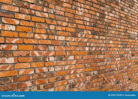 Red Brick Wall Background Perspective Stock Image - Image of ...
