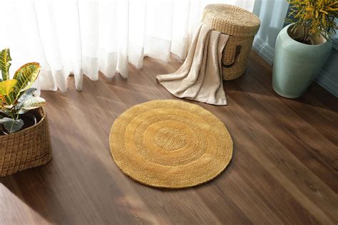 Organic Cotton Round Bath Rug for Bathroom | Water Absorbent & Luxury ...