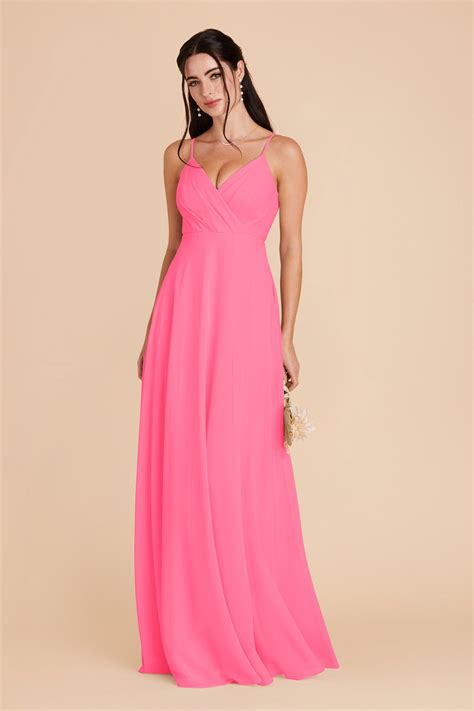 Black And Baby Pink Bridesmaid Dresses