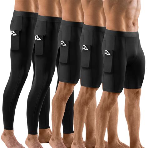 Niksa 5 Pack Compression Shorts Pant Men, Spandex Compression Underwear ...