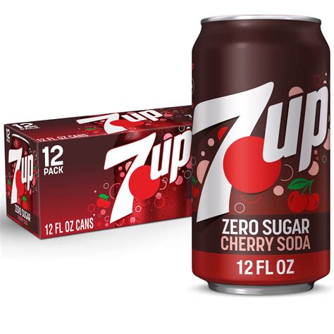 Soy Free? 7UP Caffeine Free Zero Sugar Cherry Soda Pop, 12 fl oz, 12 ...