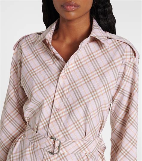 Burberry Check cotton shirt dress in pink - Burberry | Mytheresa