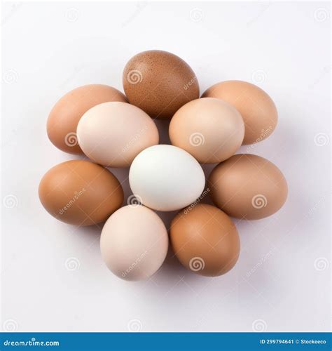 Bold Chromaticity: a Circle of Award-winning Brown and White Eggs Stock ...