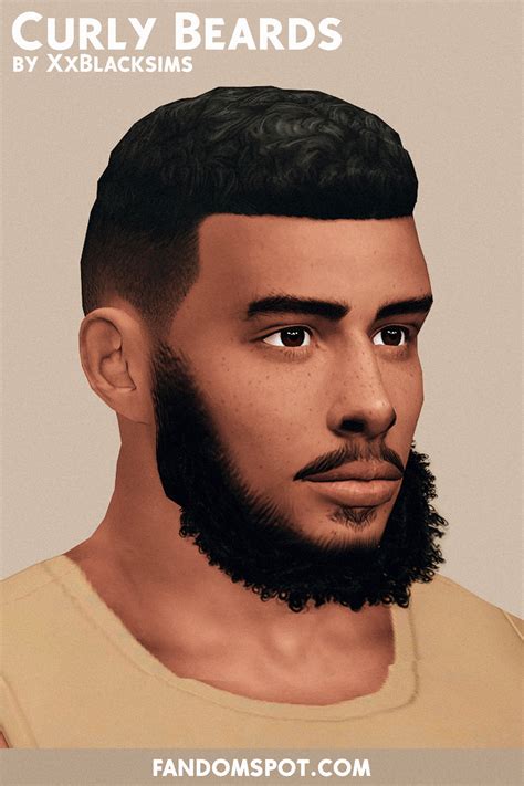 Curly Beards by XxBlacksims (TS4 CC) | Sims 4 black hair, Sims hair ...