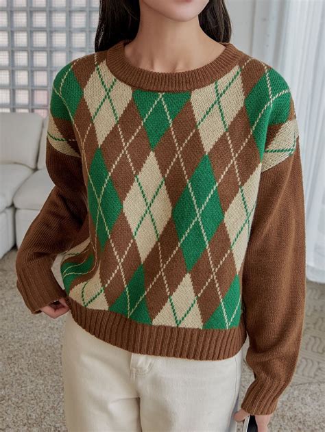 Argyle Pullover Women