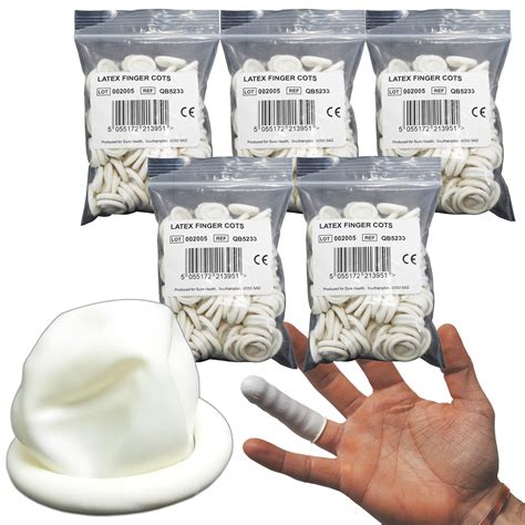 500 Qualicare Latex Cots Waterproof Rubber First Aid Finger Bandage ...