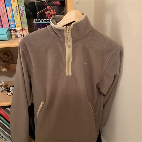 Aritzia fleece Tna quarter zip, worn a couple times,... | Depop