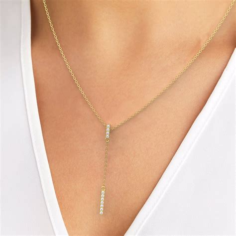 Vertical Bar Diamond Necklace – Prash Fine Jewellery