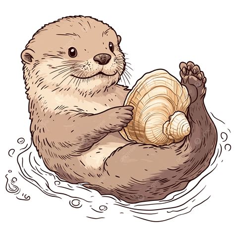 Clip Art De Nutria Marina Bebé
