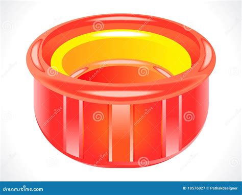 Plastic glossy red tub stock vector. Illustration of empty - 18576027