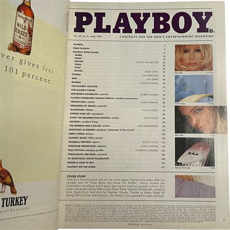 Playboy Magazine May 1995 Nancy Sinatra Cover w/ Cynthia Gwyn Brown ...