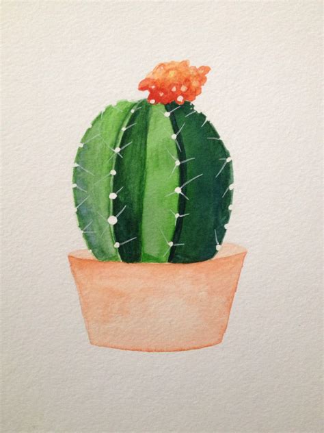 Easy Watercolor Painting Cactus at Annabelle Rouse blog