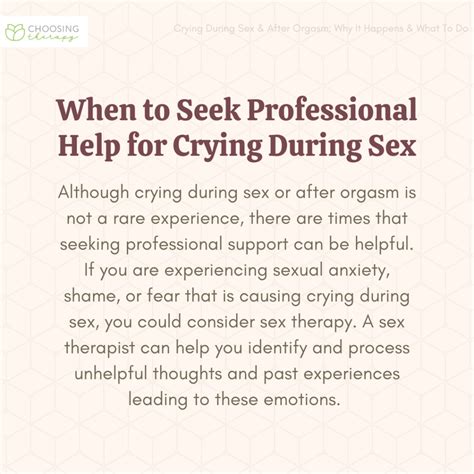Crying During Sex: Is It Normal & Why Does It Happen?