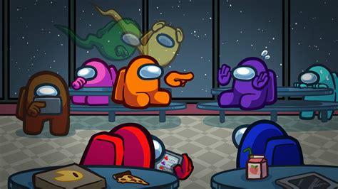 Download Among Us Desktop Cafeteria Wallpaper | Wallpapers.com