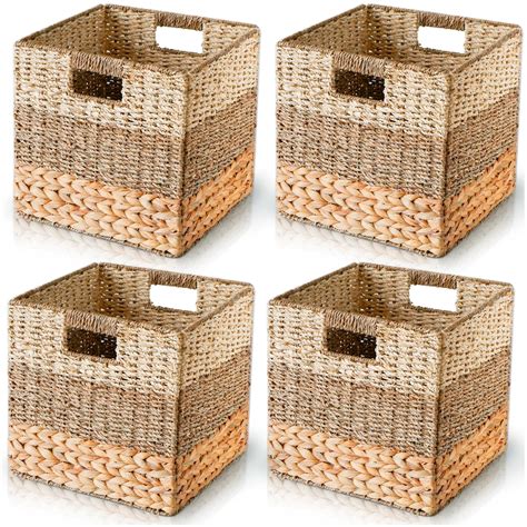 Amazon.com: CHI AN HOME 13x13 Storage Cube Bins, Wicker Storage Basket ...