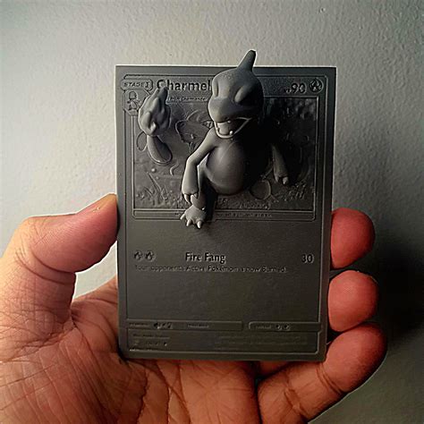 Charmeleon 4D Card Fan Custom 3D Printing File Pokemon 3D model 3D ...