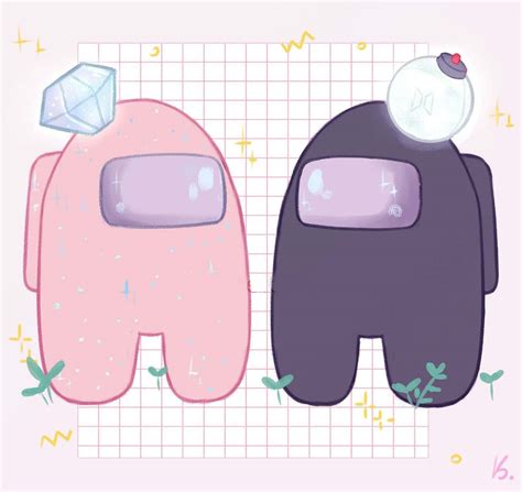 Download Fanart Drawing Cute Among Us Wallpaper | Wallpapers.com