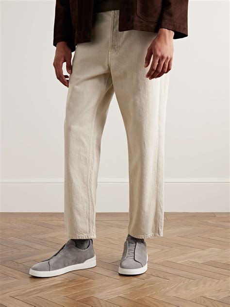 ZEGNA Triple Stitch™ Suede Slip-On Sneakers for Men | MR PORTER