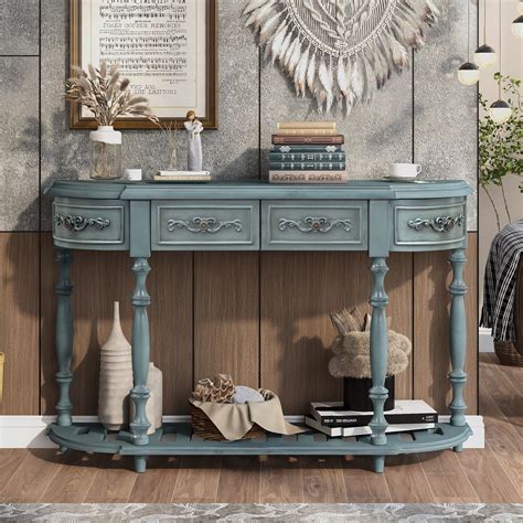 Blue Console Table