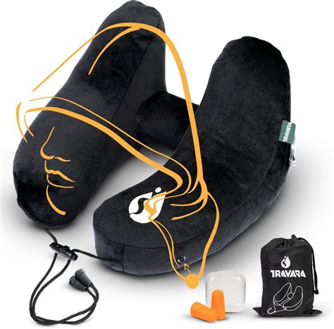 Amazon.com: Cabeau Inflatable Travel Pillow - Air TNE - Adjustable ...