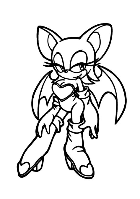 Rouge the Bat para colorir - Imprimir Desenhos