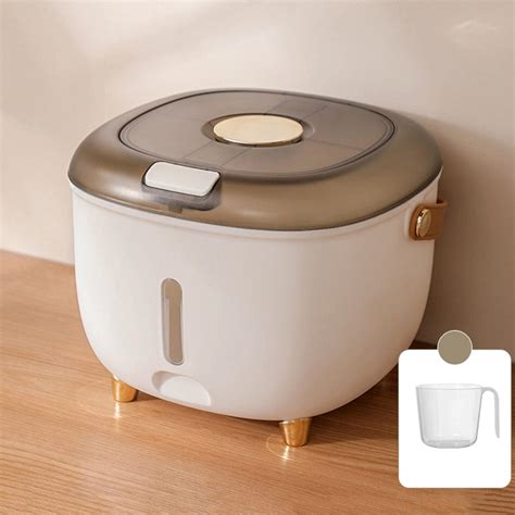 Amazon.com: RUNLAIKEJI Rice Storage Container, 17 lbs Airtight Rice Container, Rice Container ...