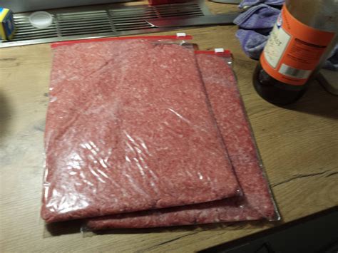 Freeze minced meat flat in ziplocks bags. Will thaw in warm water in minutes when needed ...