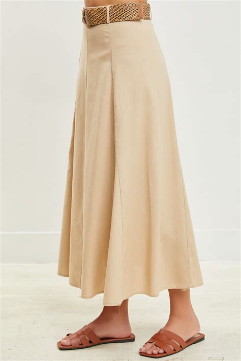 The Serena Fit & Flare Skirt with Belt - Thread + Seed