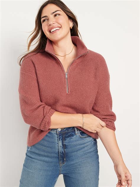 Rib-Knit Quarter-Zip Sweater | Old Navy