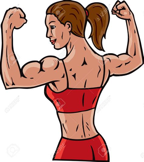 girl muscle clipart - Clipground