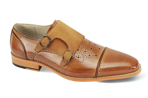 Giovanni Men's Leather Dress Shoe - Snake Buckle
