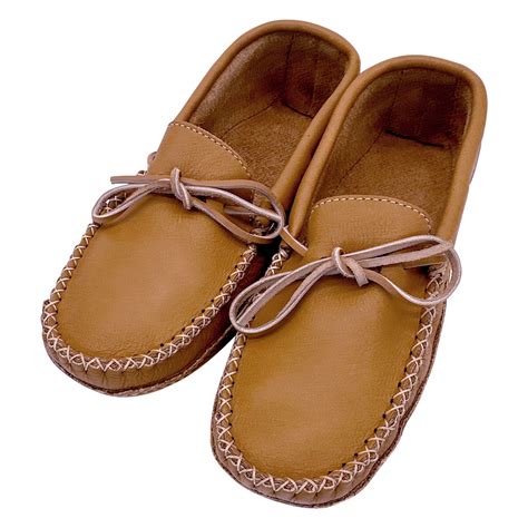 Men's Wide Width Soft-Sole Moccasin Slippers Canadian Handmade ...