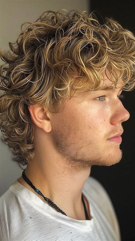 Man Blonde Curly Hair