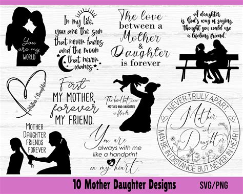 Mother Daughter SVG Bundle, Mother Dauther Quotes SVG, Mother's Day Svg ...