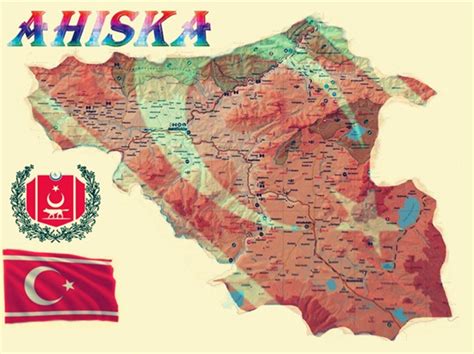 Флаг Ахыска Турков состоит из красного полотна двумя белыми полосками и ...