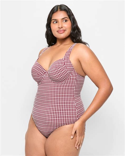 Underwire Balconette Seersucker One Piece Bathers - Shape Your Body ...