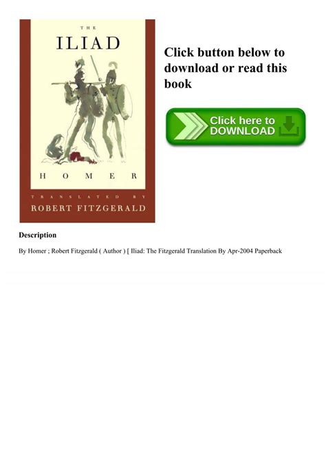 PDF) The Iliad eBook PDF