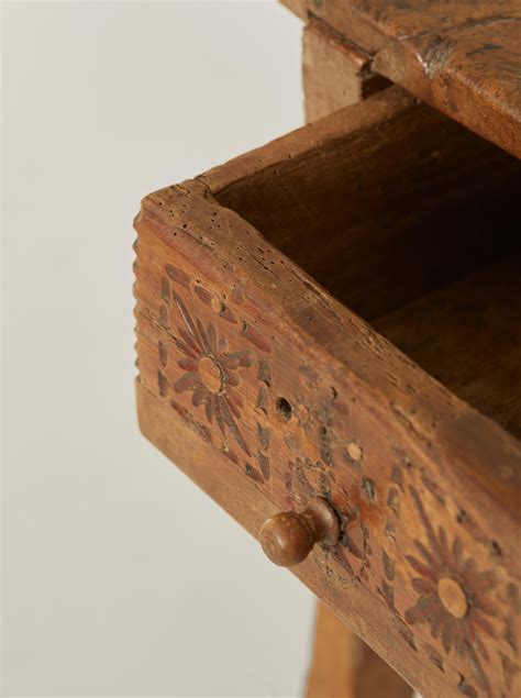 Spanish 18th century kitchen work table with carved drawer in solid ...