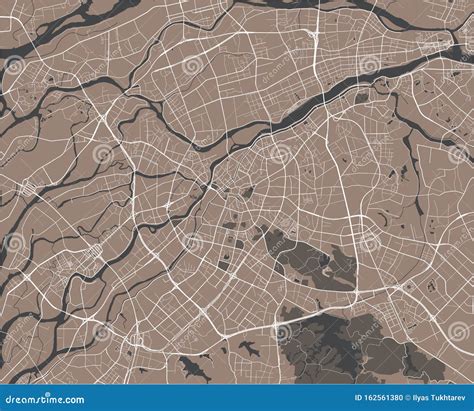 Map of the City of Dongguan, China Stock Illustration - Illustration of dongguan, grid: 162561380