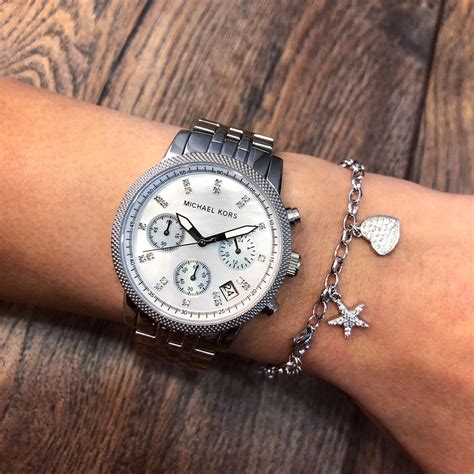 Michael Kors Jet Set Chronograph Mother of Pearl Watch